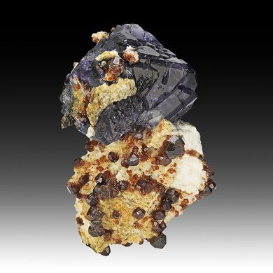 Fluorite with Spessartine