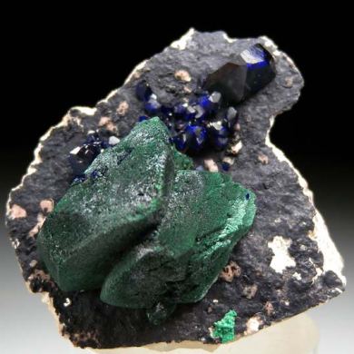 Malachite after Azurite, Azurite