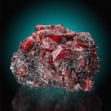 Rhodonite  on Galena