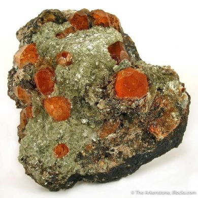 Spessartine Garnet in Mica Schist