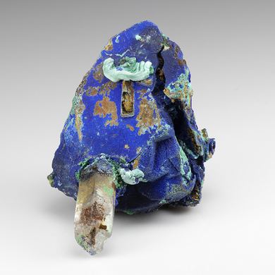 Azurite on Tetrahedrite