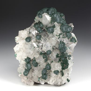 Malachite with Quartz