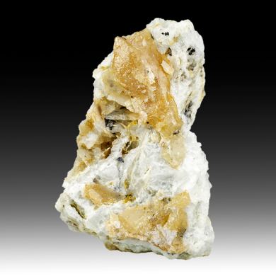 Wulfenite var. Chillagite with Barite, Cerussite