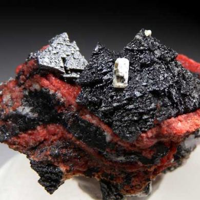 Hausmanite with Ettringite, Andradite