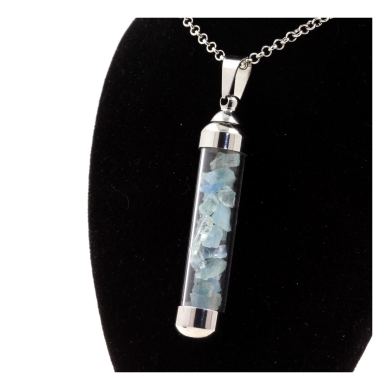 Raw Aquamarine necklace.