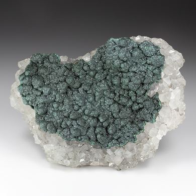 Malachite with Quartz