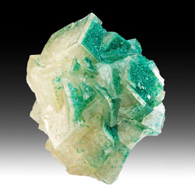 Dioptase with Calcite