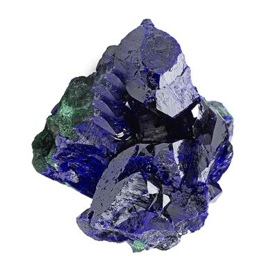 Azurite with Malachite