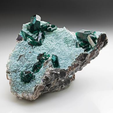 Dioptase with Chrysocolla