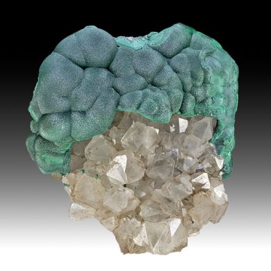 Malachite with Quartz