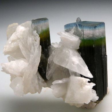 Hambergite on Tourmaline