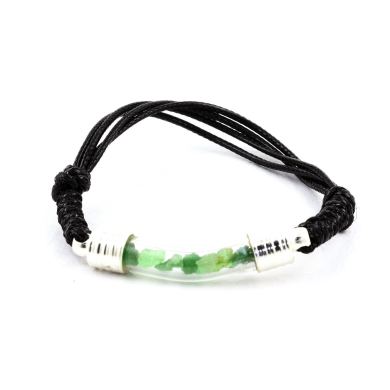 Raw Tsavorite Garnet bracelet.