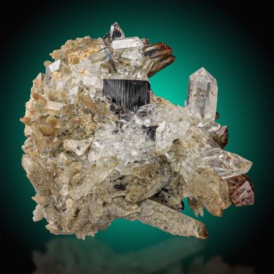 Brookite  on Quartz