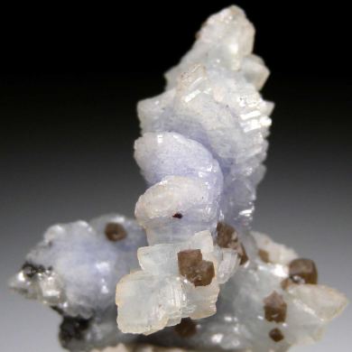 Chabazite on Prehnite after Tanzanite