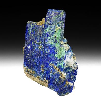 Chalcostibite with Azurite, Malachite