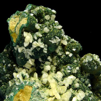 Cerussite, malachite