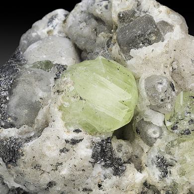 Diopside with Calcite, Graphite