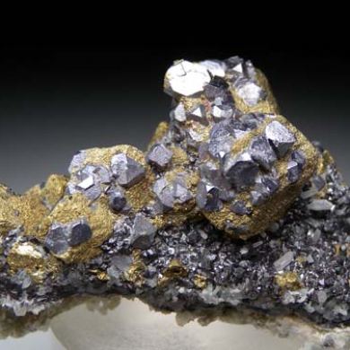 Galena on Chalcopyrite with Sphalerite