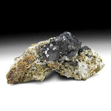 Roweite with Wurtzite, Olshanskyite, Andradite