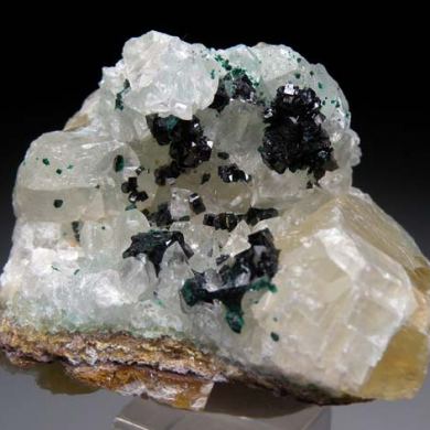 Clinoatacamite with Calcite