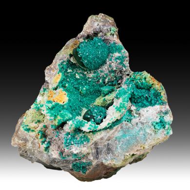 Dioptase with Malachite