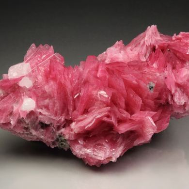 gemmy RHODONITE, CALCITE