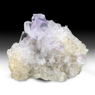 Fluorite with Quartz, Calcite