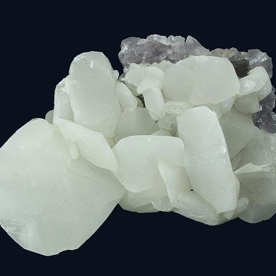 Calcite on Fluorite