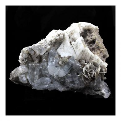 Goshenite, Muscovite, Albite.