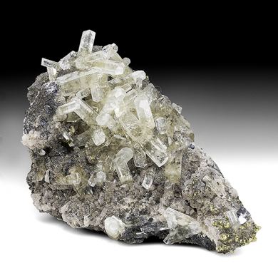 Calcite with Chalcopyrite, Galena