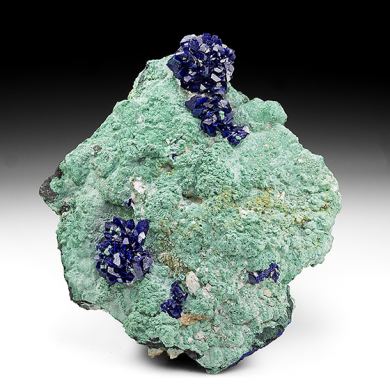 Azurite with Malachite