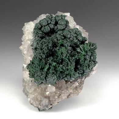 Malachite with Quartz