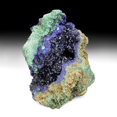 Azurite with Malachite