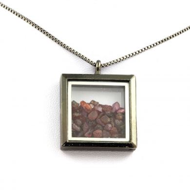 Raw Ruby necklace.