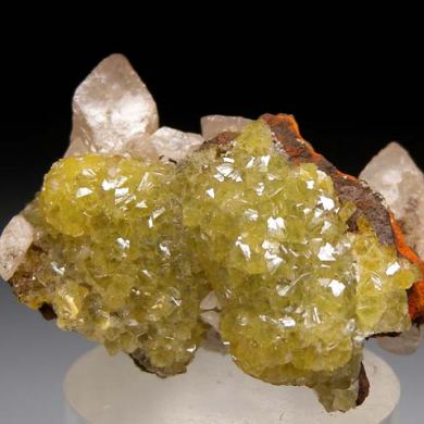 Adamite with Calcite