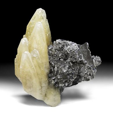 Calcite with Galena, Dolomite, Chalcopyrite