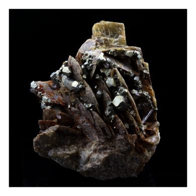 Siderite, Quartz, Pyrite.