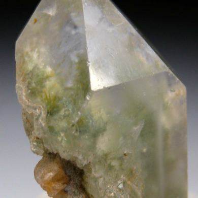 Quartz with Pumpellyite inclusions