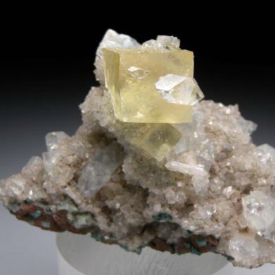 Calcite with Apophyllite