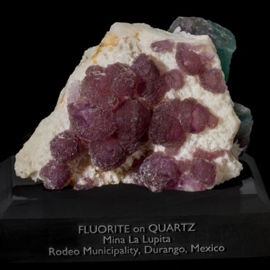 Fluorite on Quartz from Mexico