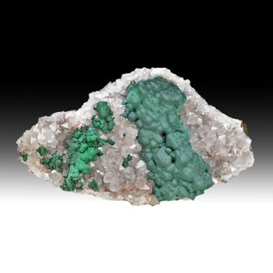 Malachite with Quartz