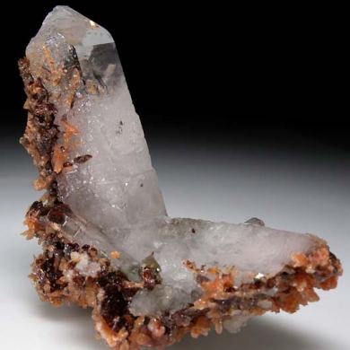 Inesite, Hubeite on Quartz