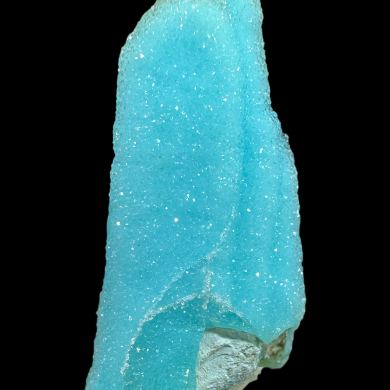 Chrysocolla pseudo. after gypsum, quartz, malachite