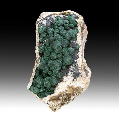 Malachite with Quartz