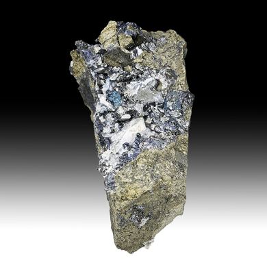 Chalcocite with Pyrite, Calcite