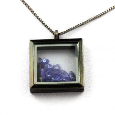 Raw Tanzanite Necklace.