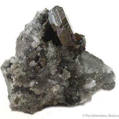 Sphalerite (Twinned) on Quartz