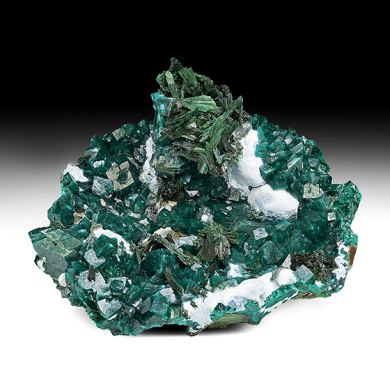 Dioptase with Malachite, Chrysocolla