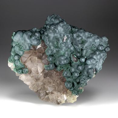 Malachite with Quartz