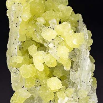 Prehnite with Calcite, Tanzanite